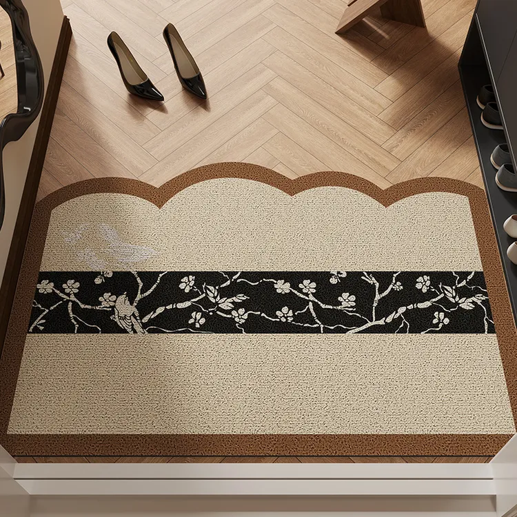 中古风入户地垫异形丝圈入户门地毯法式复古防滑垫大门口进门垫子