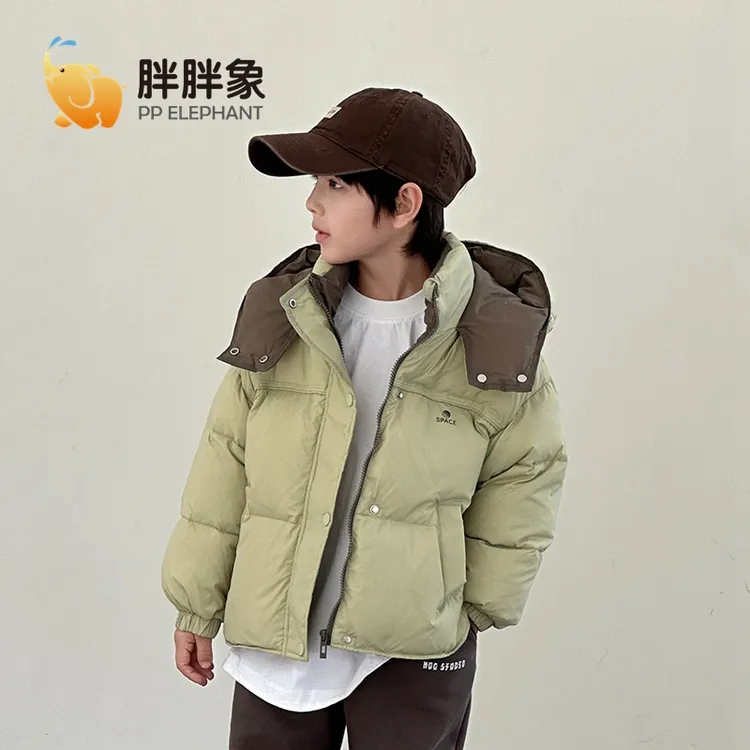 【胖胖象】正品新款儿童羽绒服女童短款大童加厚白鸭绒外套韩Q11