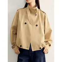 X143550-立领短款工装外套女秋装新款高级感宽松欧货高端夹克上衣