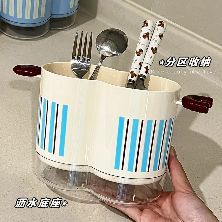 筷子桶台面沥水筷架家用筷笼厨房放筷子勺子收纳盒置物架筷筒神器