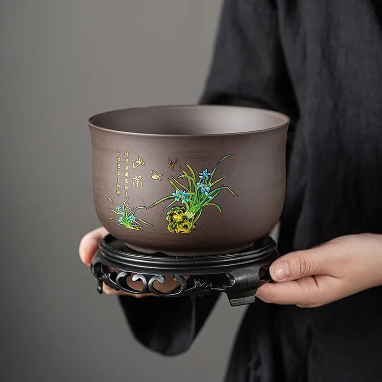 兰花专用花盆陶瓷吊兰蝴蝶兰君子兰蕨类绿植盆景花盆绿萝花盆