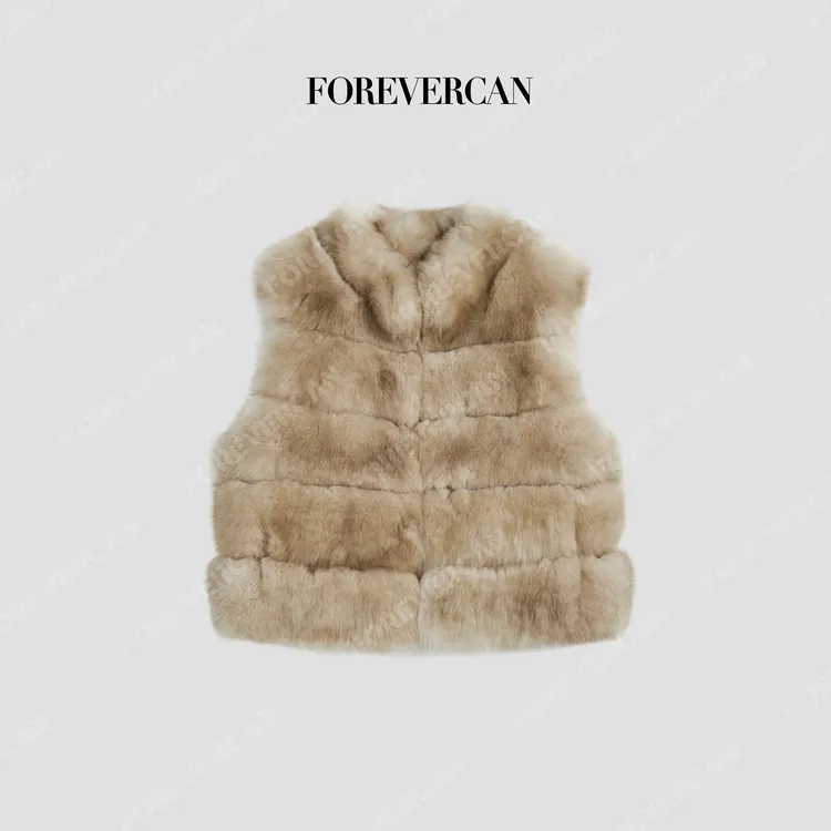 FOREVERCAN“琥珀霜狐”芬兰进口100狐狸毛皮草马甲FC57694