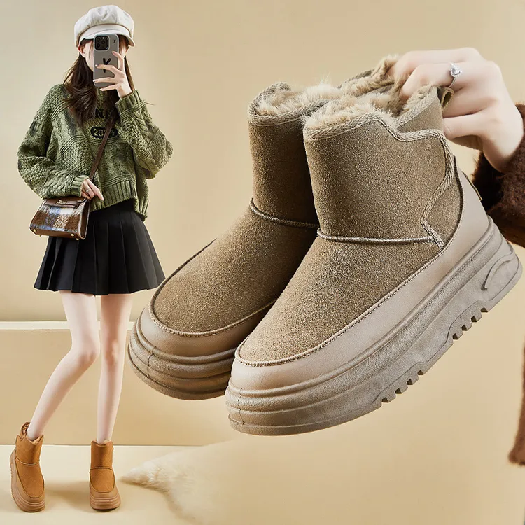 安踏联名TLXT加绒高帮雪地靴女冬季新款学生韩版保暖休闲鞋棉鞋