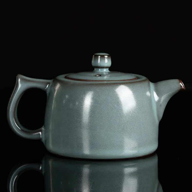 锋子 铁胎汝瓷井栏壶 仿古釉手工精修家用陶瓷功夫茶壶 泡茶神器