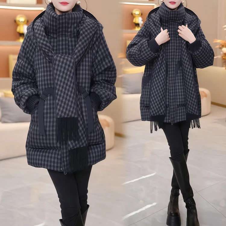 高级感舒适保暖小众宽松显瘦连帽上衣甜美百搭休闲洋气时髦棉外套