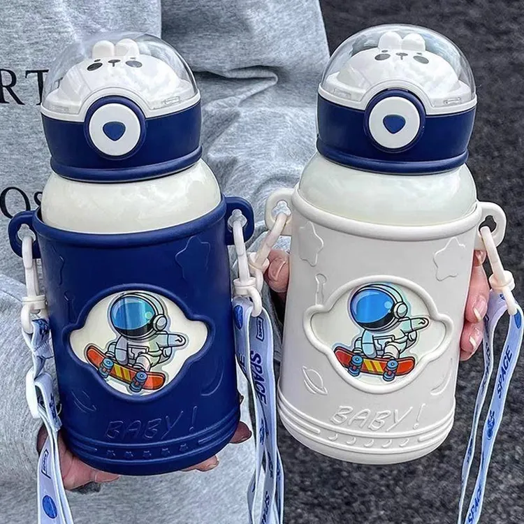 乌鲁木齐发货小孩水杯男孩宇航员儿童杯子大容量3儿童卡通不锈钢