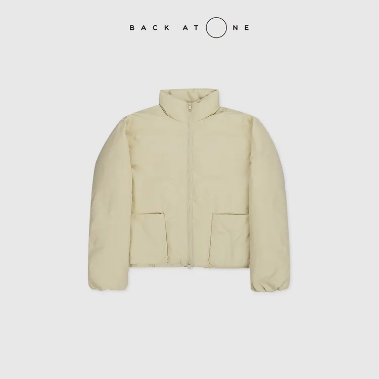 BACKATONE“和煦生风”纸感涂层结构分割短款鹅绒服 BFF-1EC317B-K