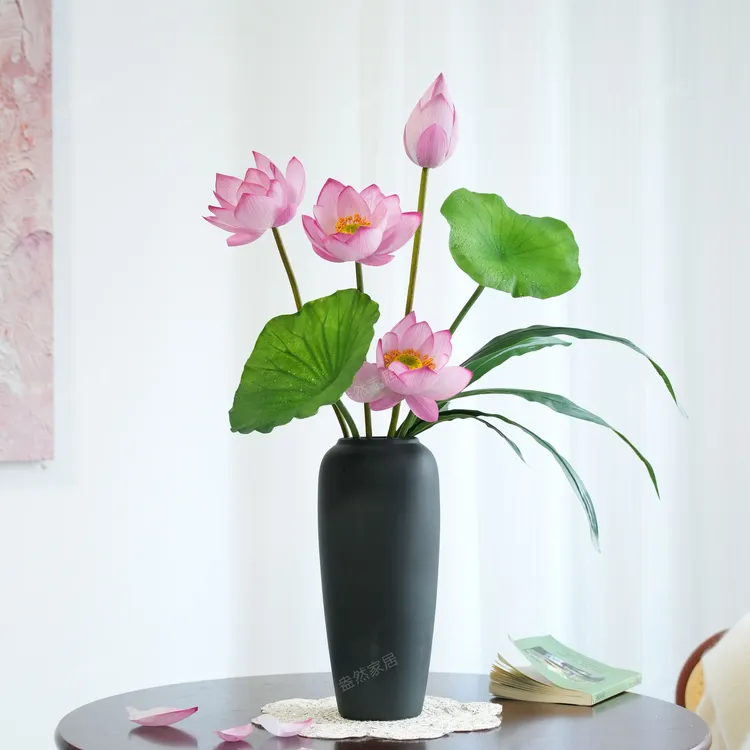 仿真花荷花高级感仿真花莲花客厅装饰花艺摆件新中式国风宋代美学