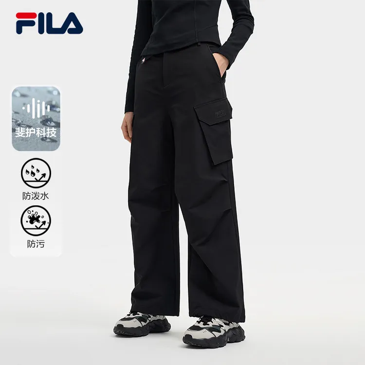 Fila/斐乐【斐护科技】冬季新款女防污防泼水运动梭织裤F11W549802F