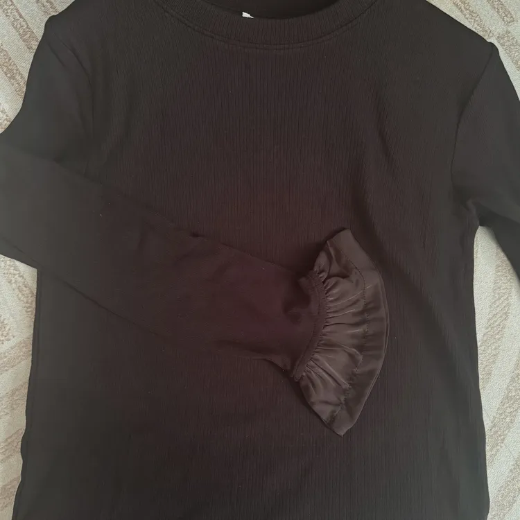 肉肉家*大码圆领螺纹花边打底上衣打底衫内搭