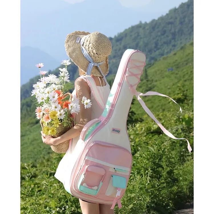 可爱加厚防水防震36寸41寸吉他背包女生专用