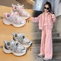 儿童鞋运动鞋2025春秋季百搭软底休闲鞋儿童时尚女孩中大童老爹鞋