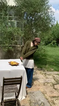 秋屿moment 自制 秋冬简约百搭针织V领长袖毛衣