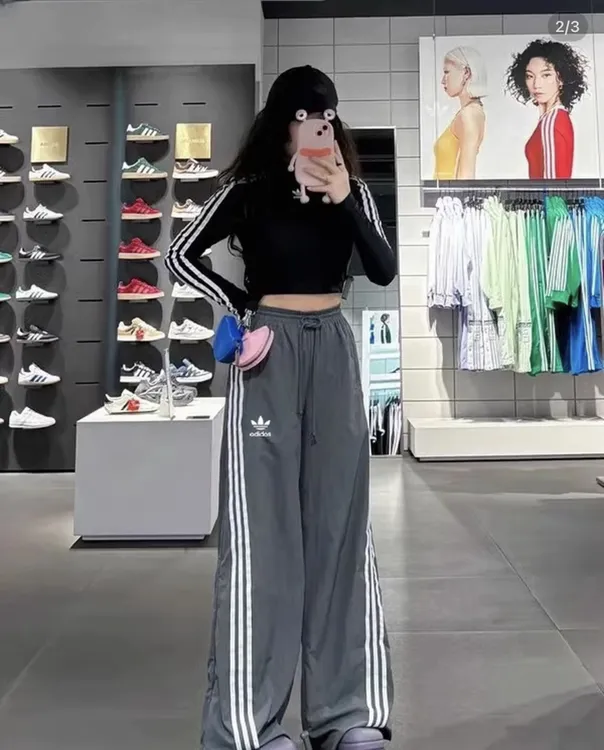 【商场撤柜】男女同款冰丝速干直筒阔腿扭扭裤3360