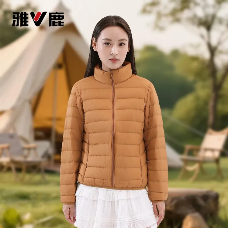 雅鹿2025轻薄羽绒服女内胆短款秋冬保暖内搭轻便坎肩百搭立领外套