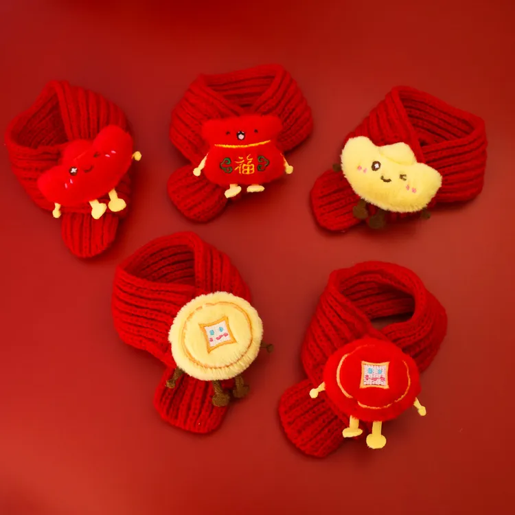 猫咪围脖圣诞衣服围巾秋冬装饰装扮配饰狗狗圣诞冬天围脖保暖针织