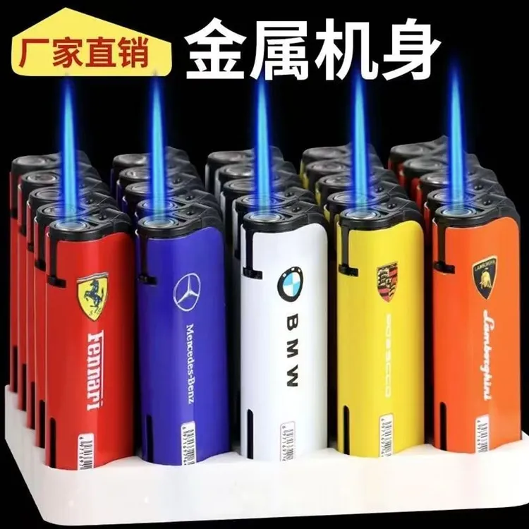 加厚耐用循环充气金属蓝焰直冲防爆点火防风礼物户外打火机批发