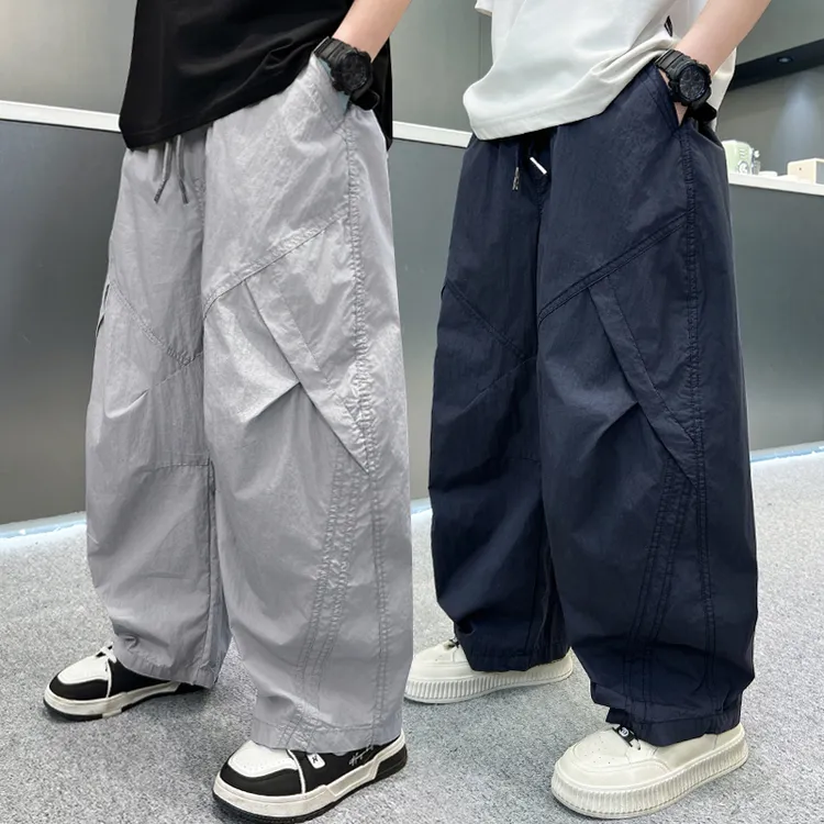 男童裤子夏季薄款防蚊裤宽松2025中大童休闲韩版长裤儿童夏款运动
