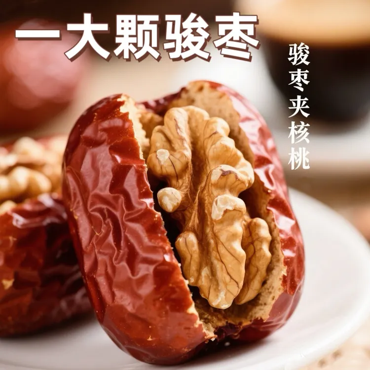 骏枣夹核桃新疆红枣枣夹核桃和田枣开袋即食解馋美味0添加美味