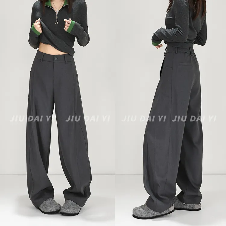 玖黛衣【山本裤】秋冬穿搭百搭羊毛休闲裤KZP45088 KZP45089