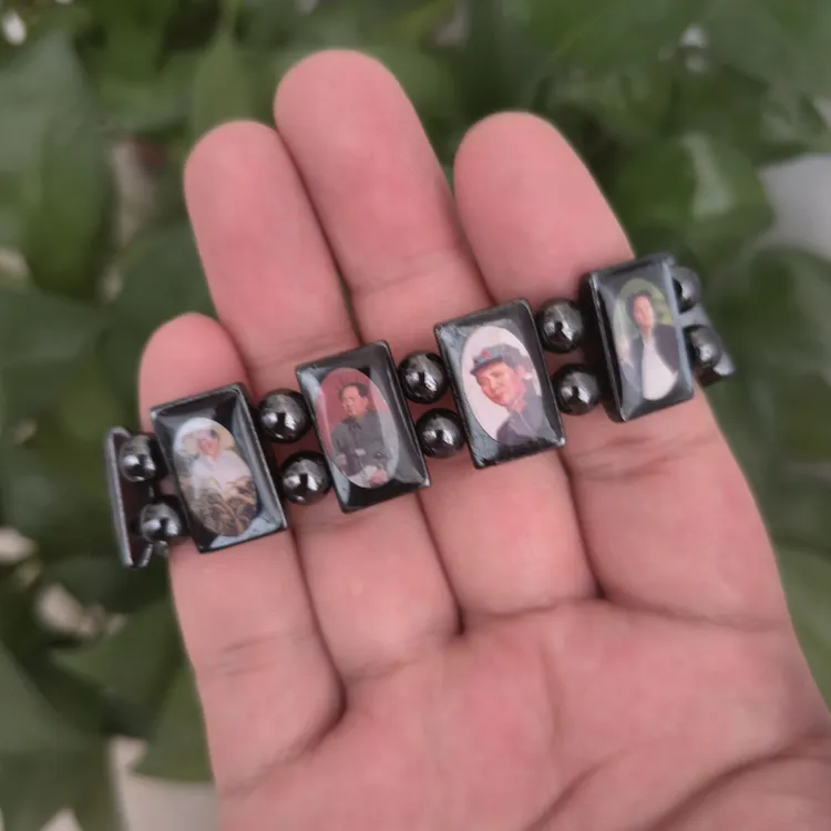 新款毛主席手串伟人平安手链黑胆石手串男女情侣通用爸妈礼物