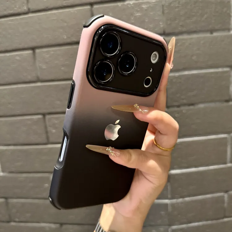 撞色渐变晕染适用苹果17proamx手机壳iPhone16/15防摔14全包13