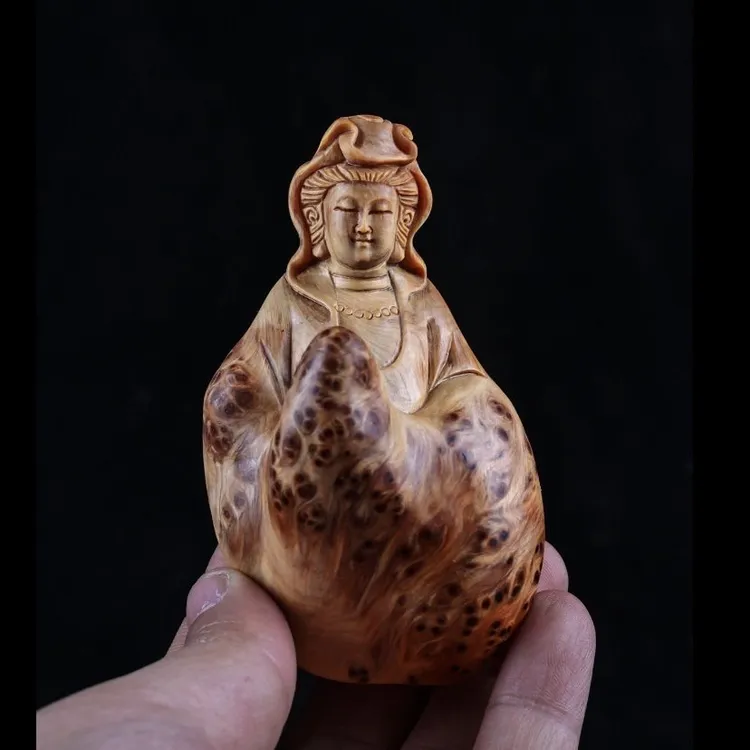 ⑤崖柏抱石创意根雕摆件寿星随形工艺原木雕刻装饰禅意茶室摆件