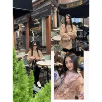 「奕念」《亭江月》真兔毛皮草双面穿~新中式缎面刻花高级感气质外套