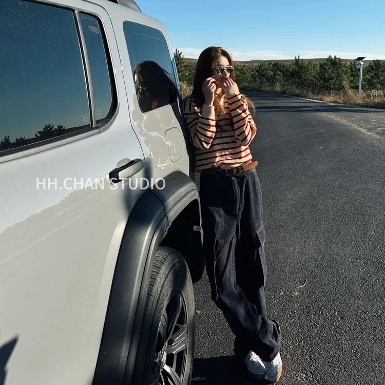 HH.CHAN“牛仔工装”定制棉工装原牛色直筒牛仔裤HH53T38570