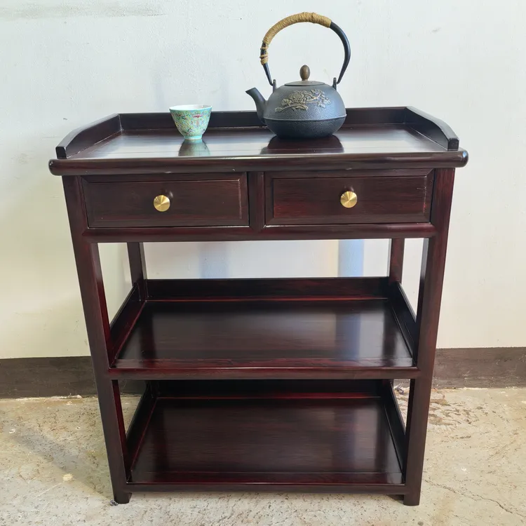 涵品木作·黑酸枝有品茶水架客厅储物架62×35×70高置物架茶水柜