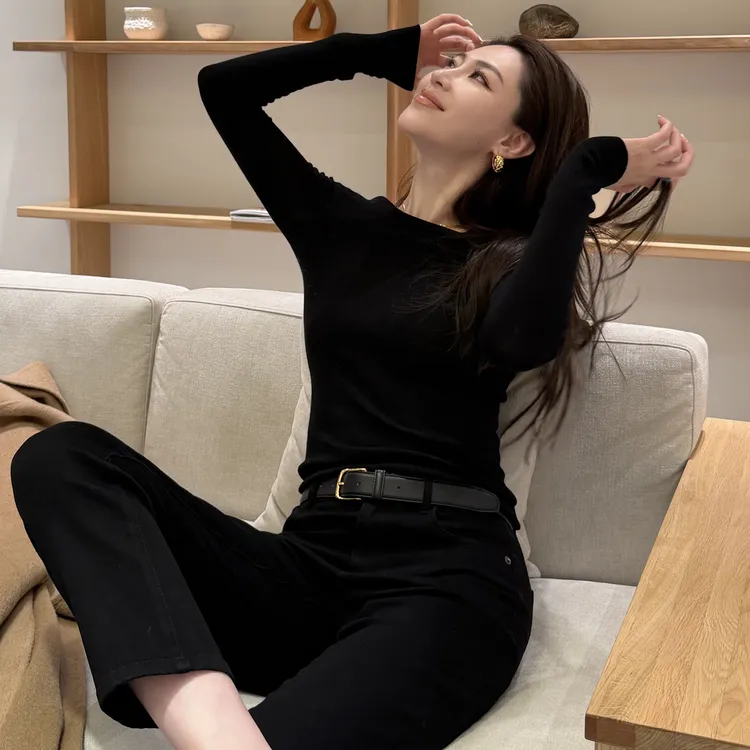 王嬛嬛MsLime25年新【雪松】100%美丽诺极细羊毛毛织上衣 HD2C0670