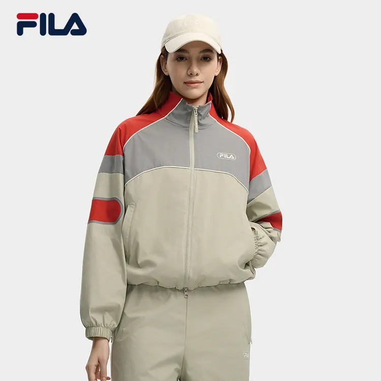 Fila/斐乐【流光风】运动保暖透气秋季梭织外套时尚宽松F11W549703F