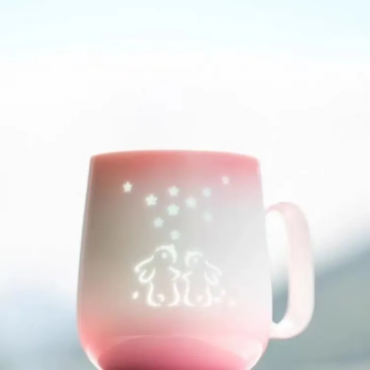 景德镇高温瓷防烫高颜值玲珑陶瓷马克杯咖啡杯办公生日礼品杯