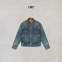J.JOEY 夏季复古做旧对称翻盖口袋极简风经典百搭牛仔外套 0988