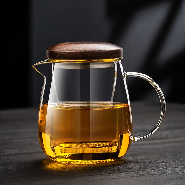 茶具大号全玻璃内胆家用泡茶壶耐高温花单壶过滤茶水分离冲茶器小