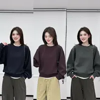 【L.P.L meng】2025新款极简风基础款挺阔纯色百搭卫衣