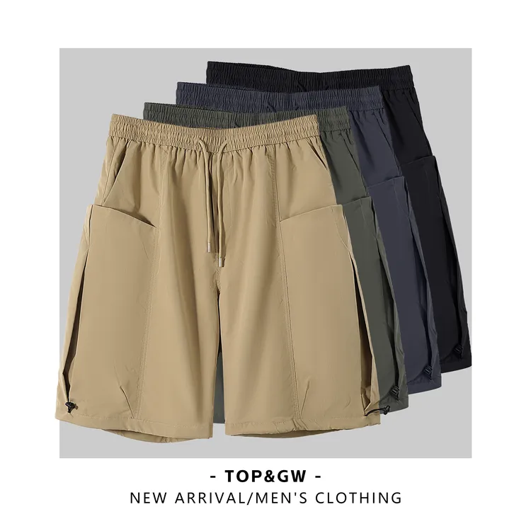 透气工装裤凉感透气防晒速干轻薄夏季美式短裤5055