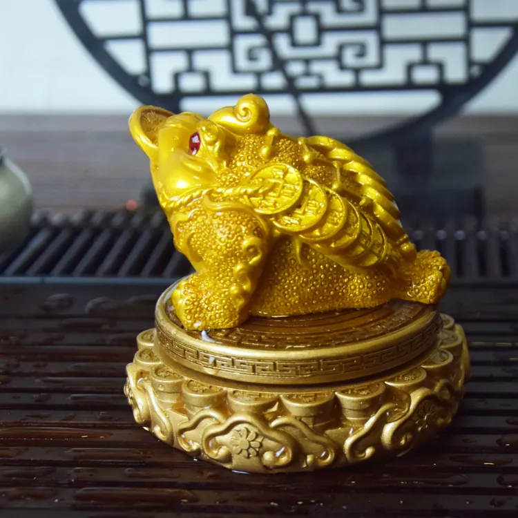 遇水变色时来运转金蟾茶宠摆件茶盘茶桌摆件功夫茶具配件变色茶宠