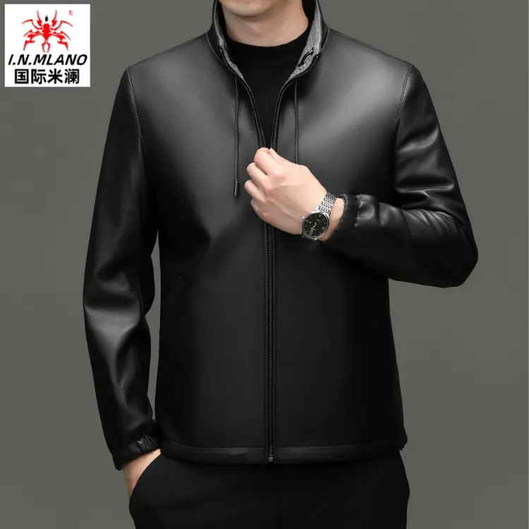 【两面穿】时尚高端男士海宁皮夹克男款羊皮皮衣男真皮秋冬新款外套