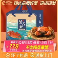 【活蟹现货】蟹艺舫老沈清水大闸蟹公5.5-5.8两母蟹4.5-4.8两3对