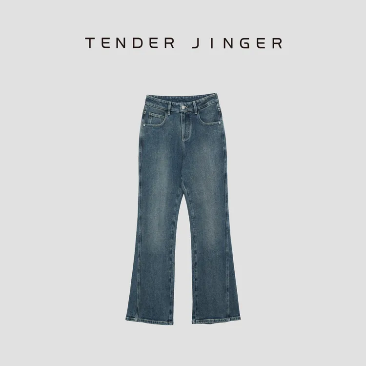 Tender Jinger【自由的牛仔】土耳其复古微喇牛仔裤T53LLH41065