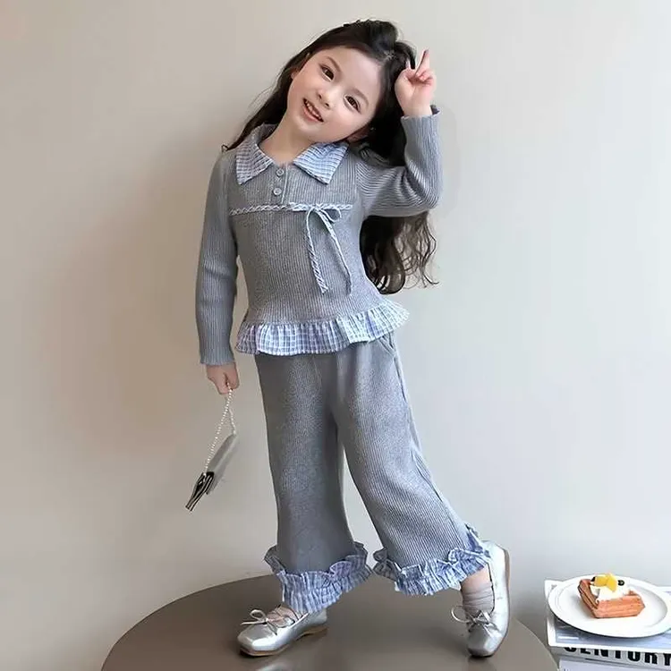 女宝宝小香风套装花边潮小童洋气短袖夏装两件套女童好看衣服童装