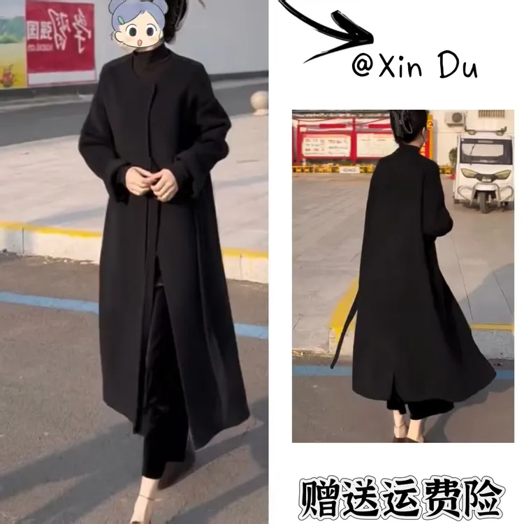2025秋冬季新款时尚显瘦气质女士网红洋气风衣百搭款D23992