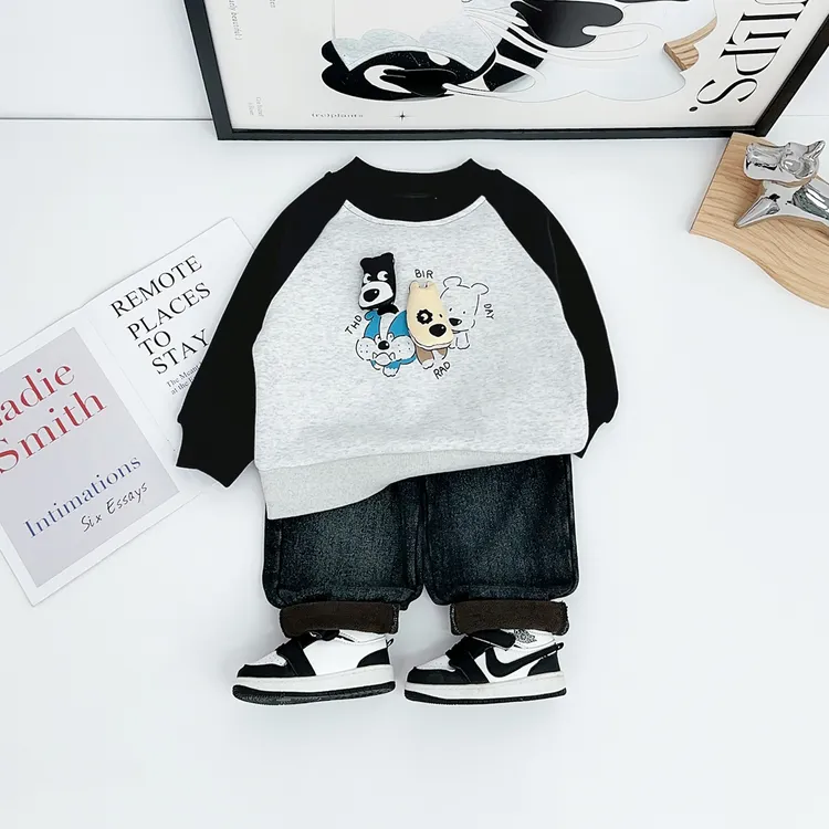 儿童卫衣加绒加厚2025新款秋冬装男童上衣BQ251006Y 悠悠童话童装