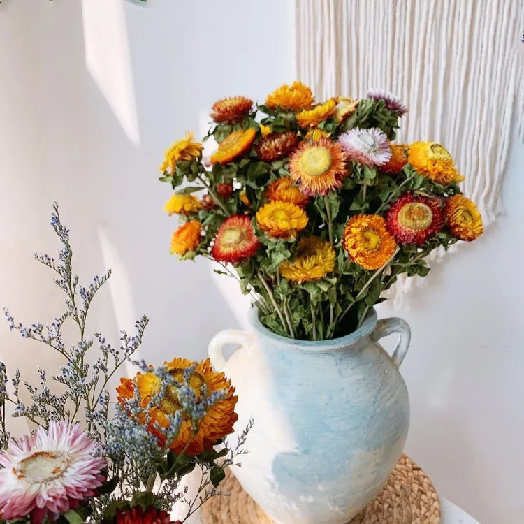 小雏菊真花黄色菠萝菊花束爆款家居摆设装饰插花洋牡丹