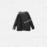 MG.毛毛【黑色腰果花棉服】定制高级百搭宽松长袖外套上衣DG3-8887