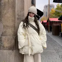 1516 立领系带防寒服外套西头