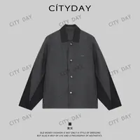 CityDay【楠哥】绵羊毛山羊绒混纺 定制五金撞色夹克外套男 250851