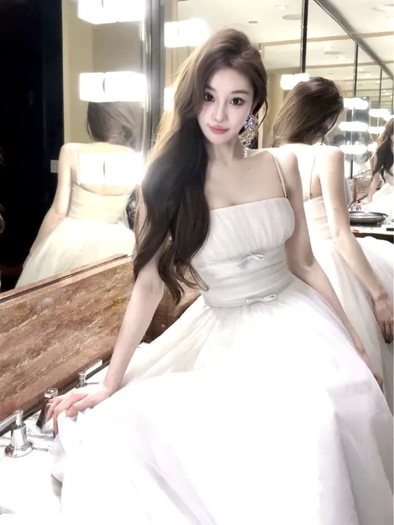 WW定制「月与海」法式轻奢时尚气质显瘦修身秋冬连衣裙