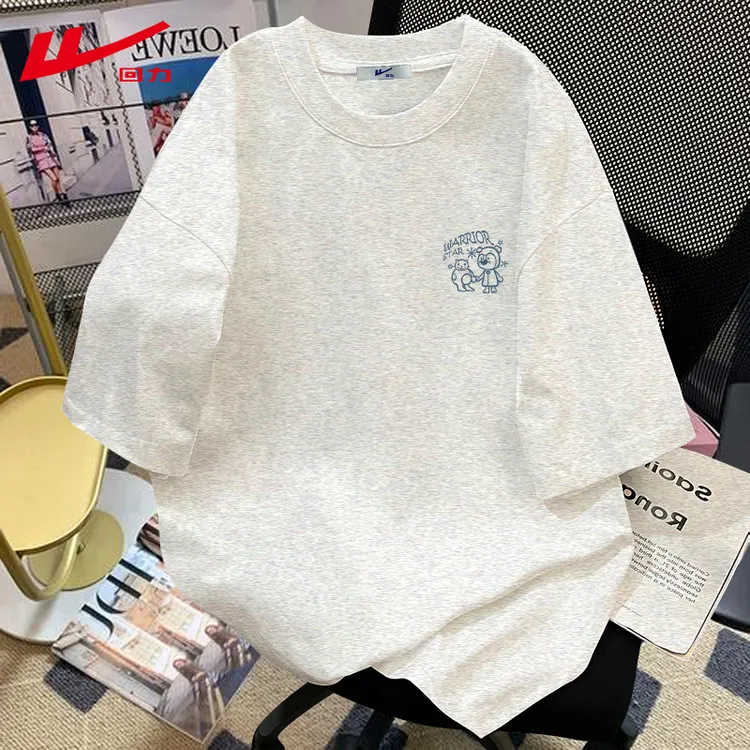 回力夏季2025新款夏装纯棉宽松辣妹多巴胺小众短袖T恤女美式大码